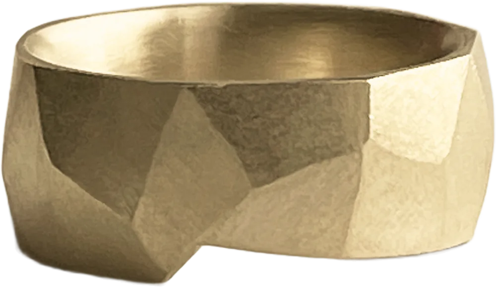 Faceted Gold Band